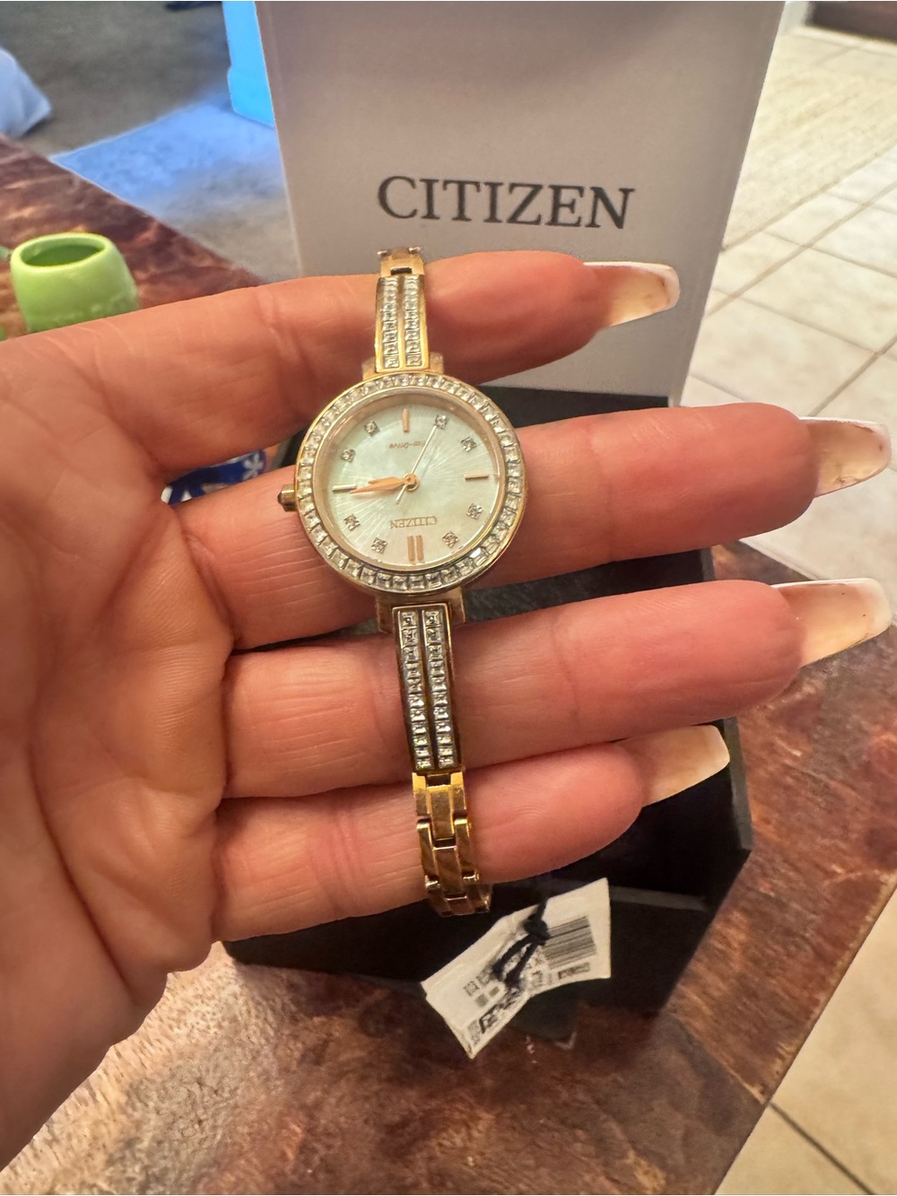 Citizen Gold-Tone Ladies Bracelet Watch with Crystal Accents